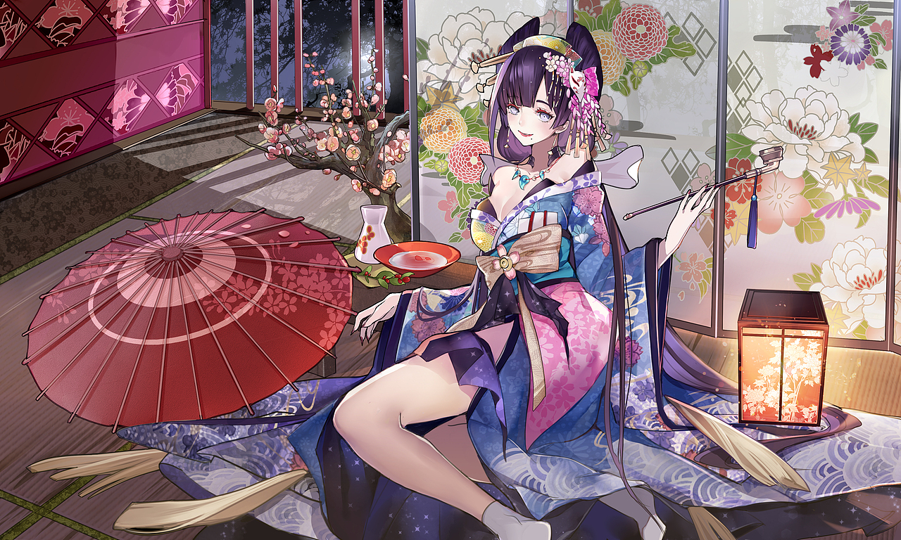 花魁玉藻前（图ZMTY5NDU3ODIw） - 商业插画 - 站酷设计师苏小舌原创素材 - 站酷ZCOOL