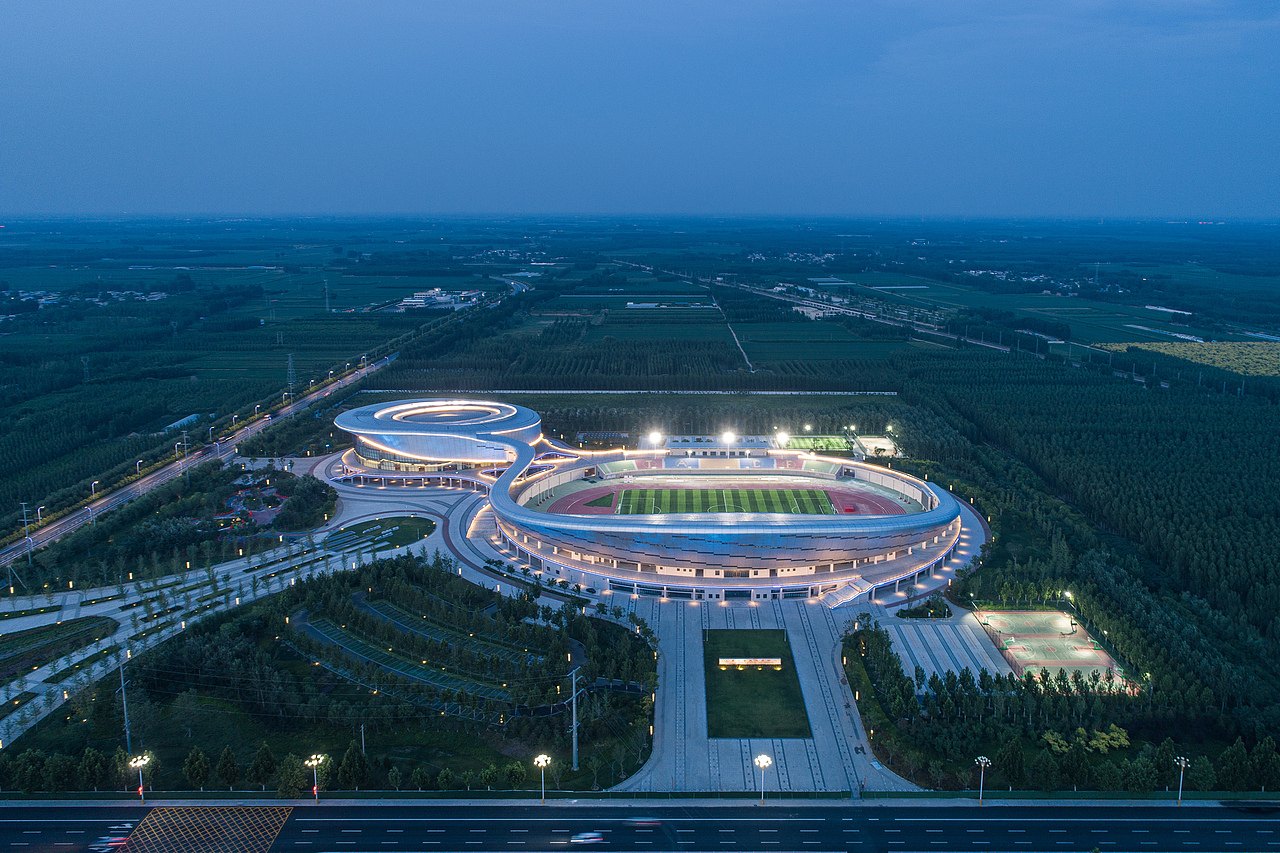 阜城县奥林匹克体育中心（图ZMjE4MTM5NTcy） - 环境/建筑摄影 - 站酷设计师景雄建筑摄影原创素材 - 站酷ZCOOL