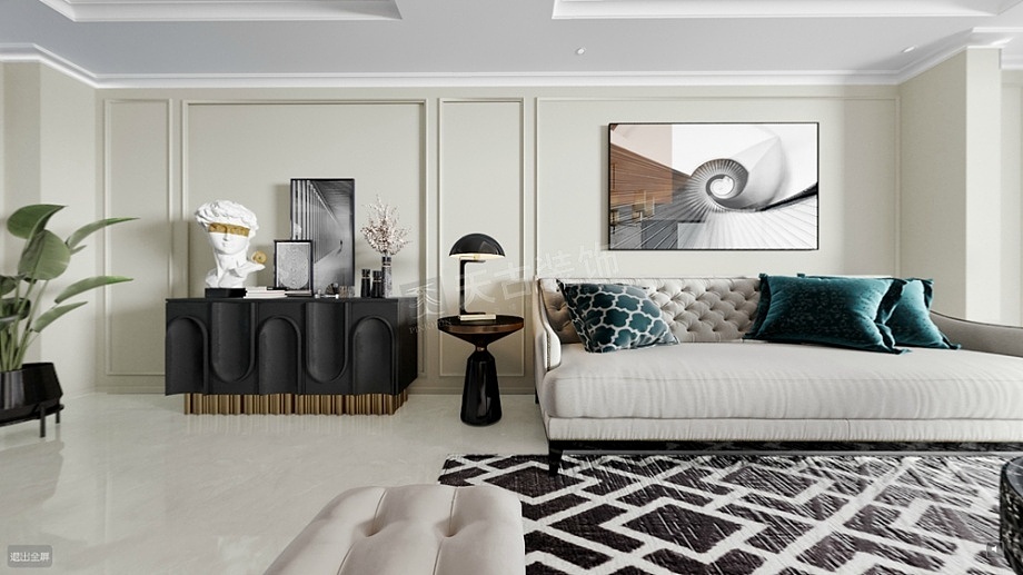 恒大优活城装修,叠拼别墅设计效果图,天古装饰装修工地