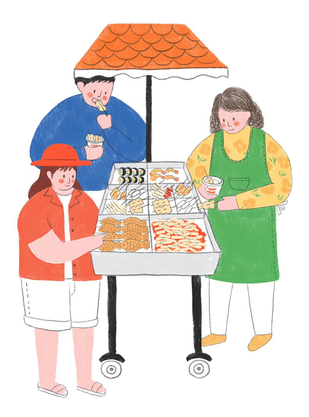 最后随便提一下的是路边辅食小摊,玩累了走累了来上一份炒年糕,一个烤鱼饼也是个不错的选择。