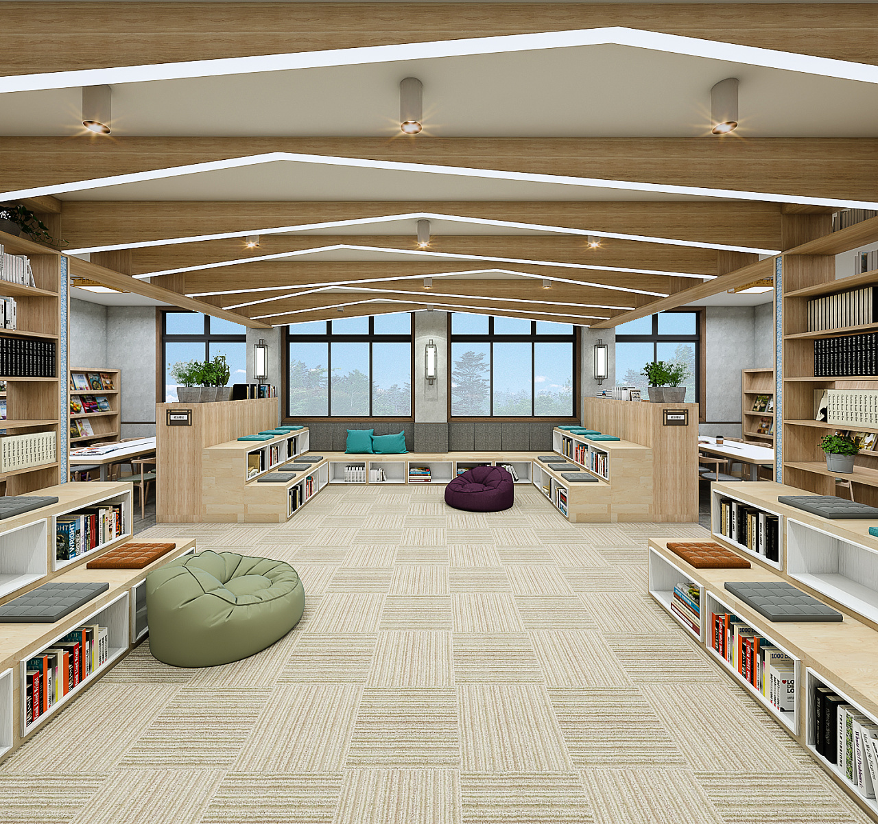 湖北大学图书馆五楼艺术文献中心改造|空间|家装设计|武汉有所空间设计 - 原创作品 - 站酷 (ZCOOL)