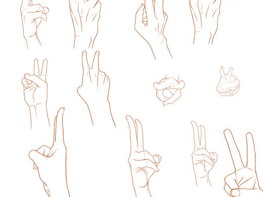 手部练习 手部握拳与比耶动作练习