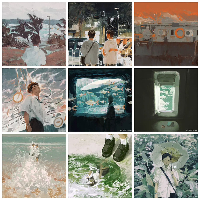 插画合集｜湿暖气流（图ZMzY4MzI4NjA0） - 创作习作 - 站酷设计师阿竹uzoo原创素材 - 站酷ZCOOL