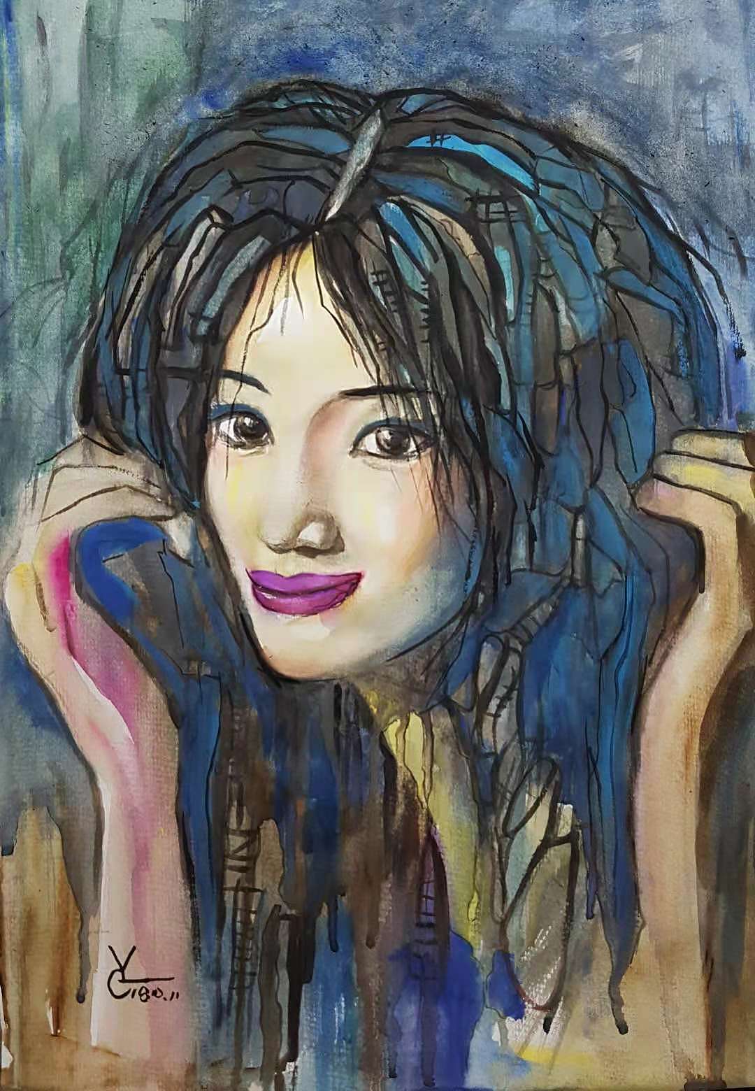 水彩《往昔》作者:果酱女王-俞果|纯艺术|绘画|画家俞果 - 原创作品