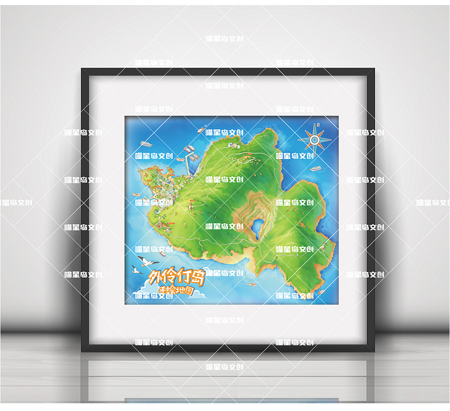 这是一件被诸多同行抄袭的手绘地图,我们投诉都没办法