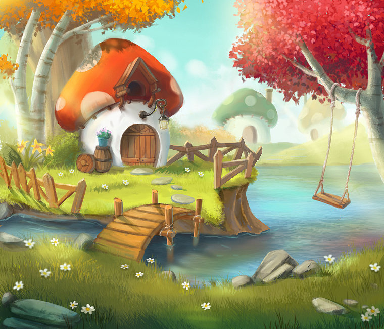 梦游仙境游戏背景|插画|游戏原画|sindy若叶 - 原创作品 - 站酷