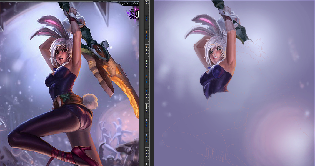 手绘兔女郎瑞文