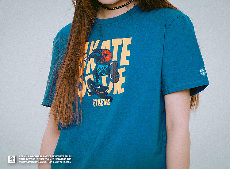 stretag潮牌2019夏季新品原创印花短袖女款式圆领t恤