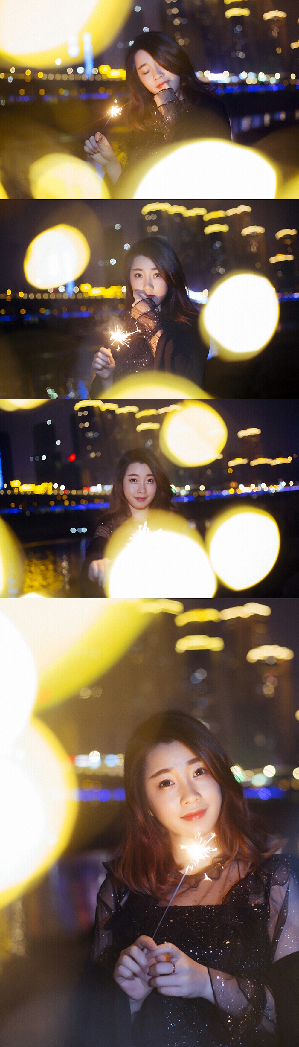 烟花夜景人像（图ZMTA2OTU1NDEy） - 人像摄影 - 站酷设计师小红啊原创素材 - 站酷ZCOOL