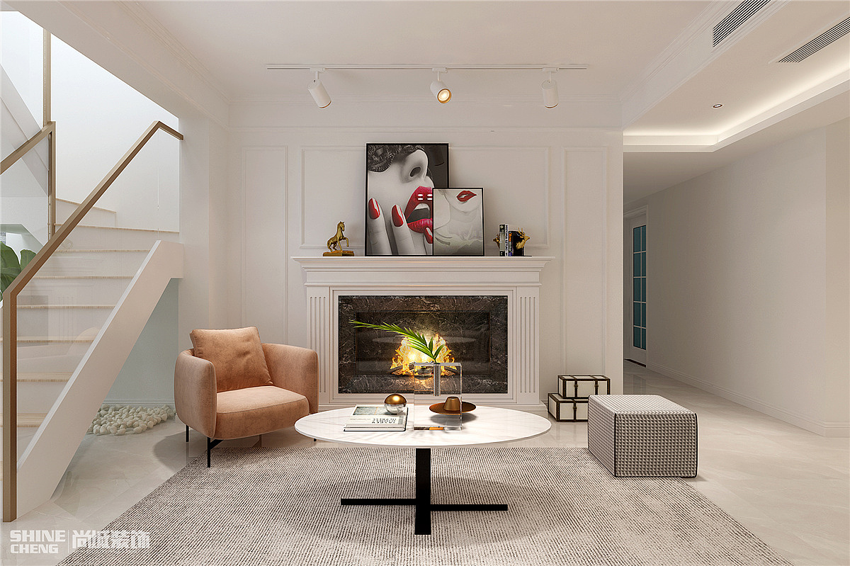 泰安·万岳华府120㎡现代简欧风格装修设计效果图案例