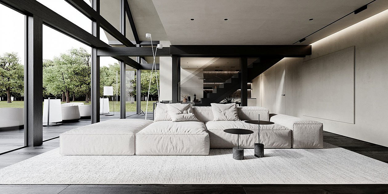 现代极简主义住宅|空间|家装设计|室内设计盈盈_原创作品-站酷(zcool)