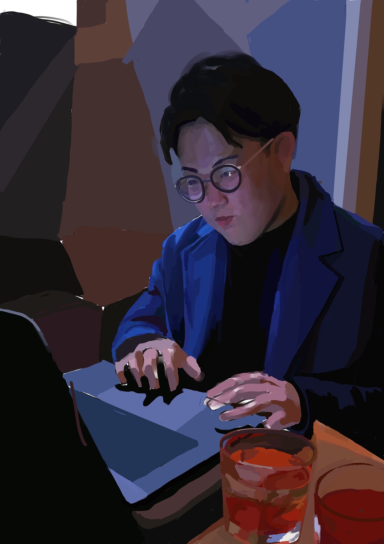 自画像（图ZMTg1NDQ0NjA0） - 创作习作 - 站酷设计师澄明澄明原创素材 - 站酷ZCOOL