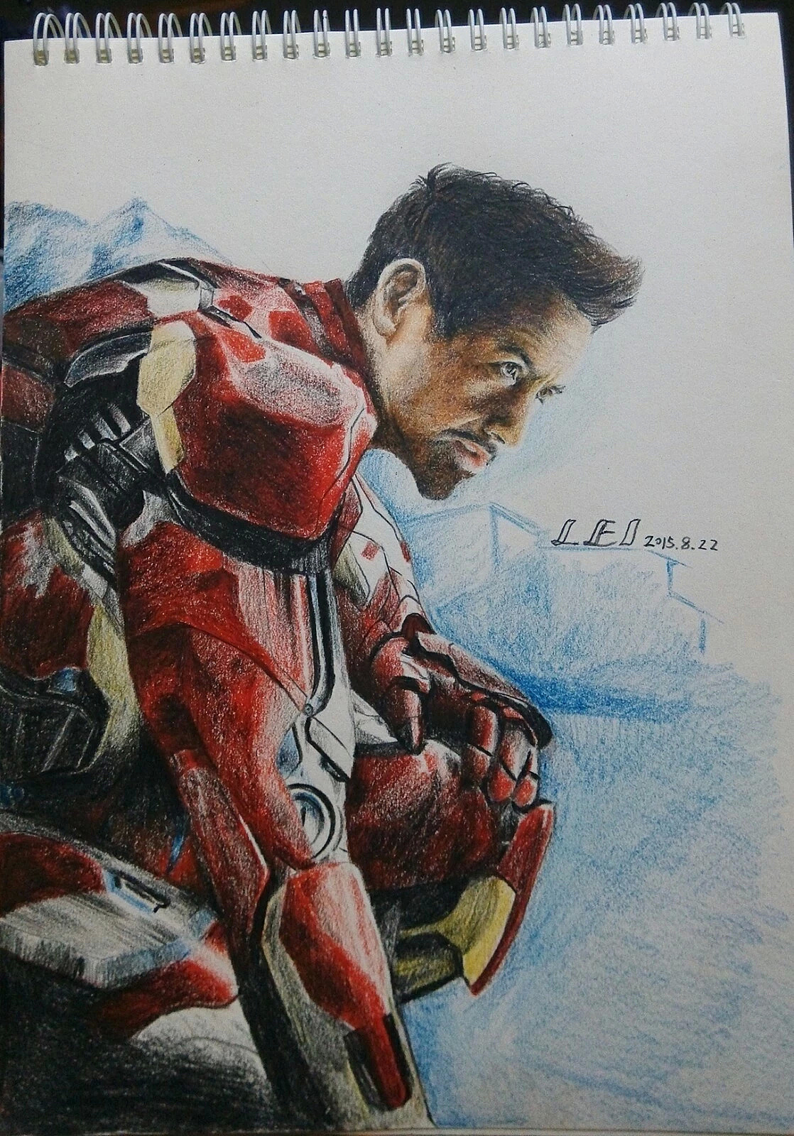 彩铅手绘复联2海报