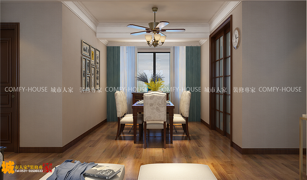 拉菲公馆美式装修效果图,简洁大方