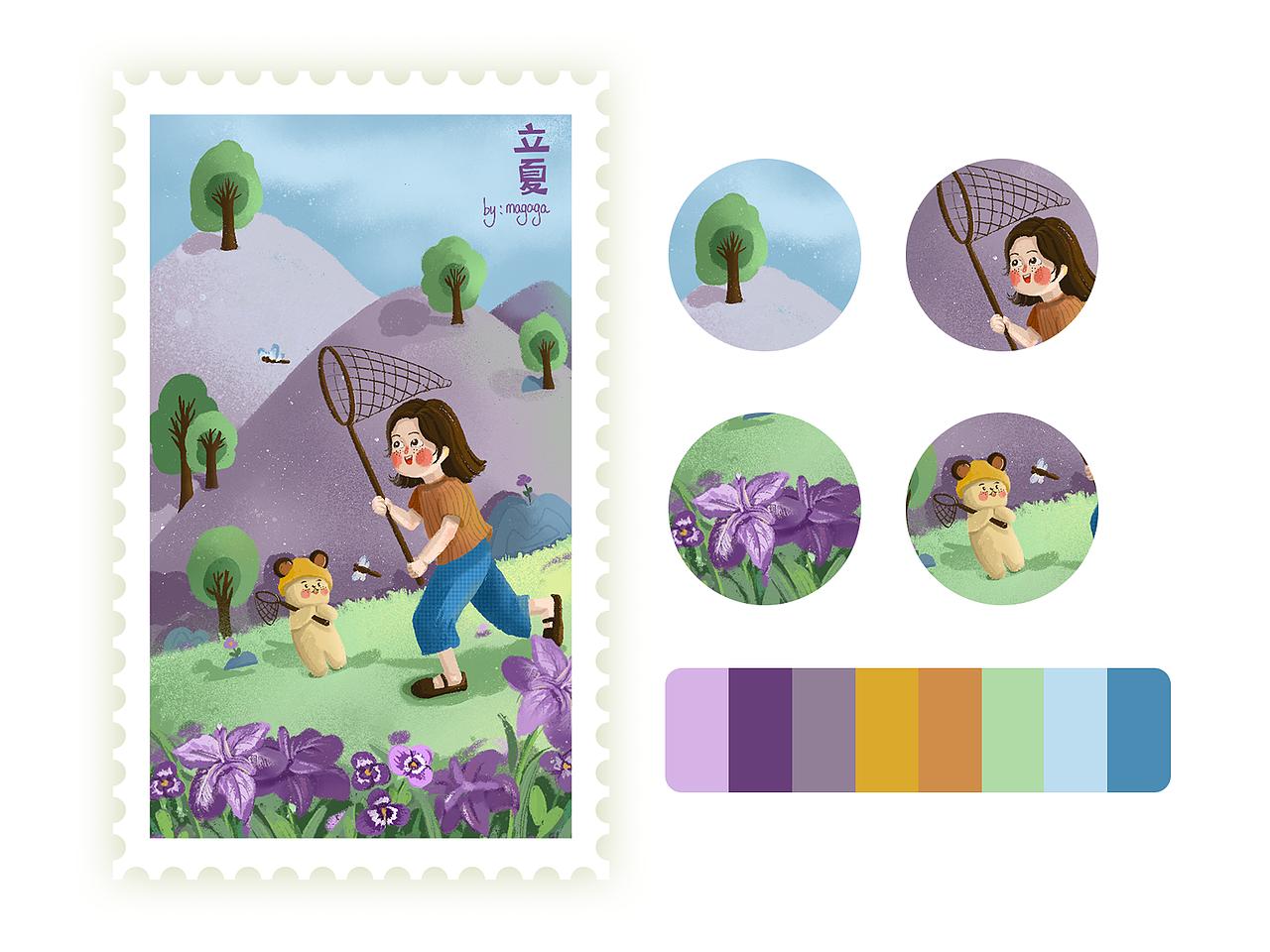 二十四節(jié)氣- - -春夏篇（圖ZMjA2MTIxNTIw） - 閃屏/壁紙 - 站酷設(shè)計師magagaya原創(chuàng)素材 - 站酷ZCOOL