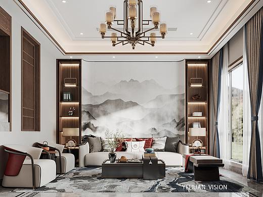 一套中式别墅图纸表现（个人主页-ZNTYwNDk1MTI=） - 家装设计 - 站酷设计师A图来图往原创素材 - 站酷ZCOOL