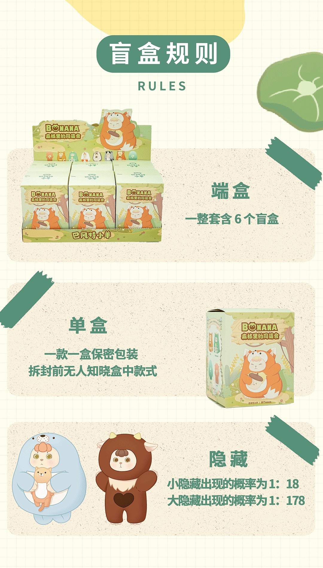 潮流玩具 | 巴风特小羊-森林里的同萌会Bonana毛绒盲盒