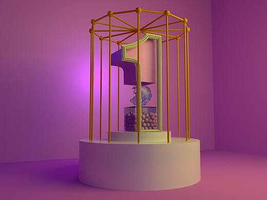 C4D建模练习数字1