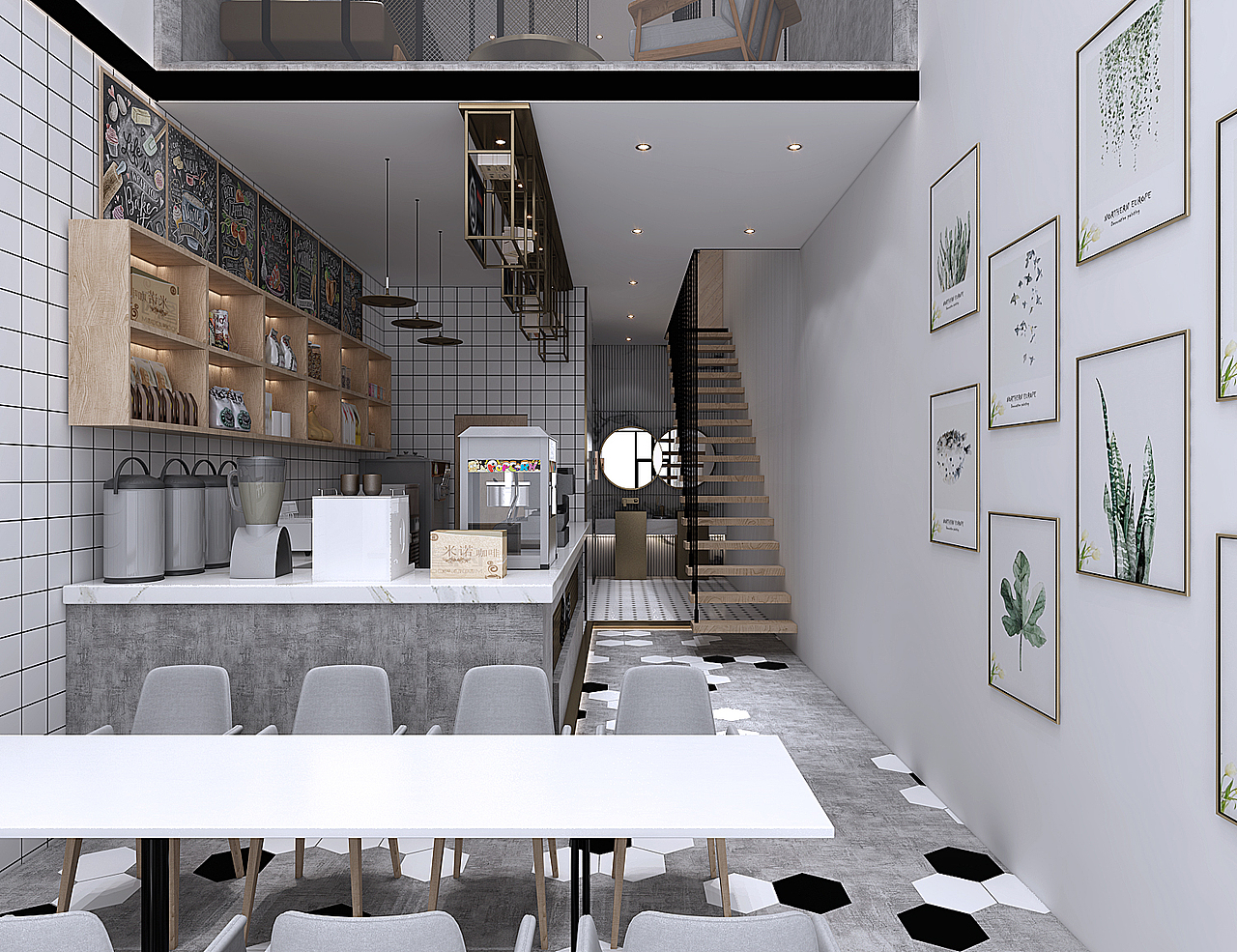 50平米奶茶店（图ZMTY3NDgwNjQ0） - 家装设计 - 站酷设计师马玉涛原创素材 - 站酷ZCOOL