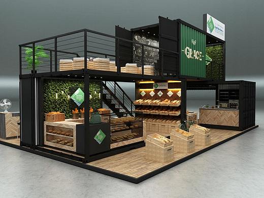 集装箱元素展位设计