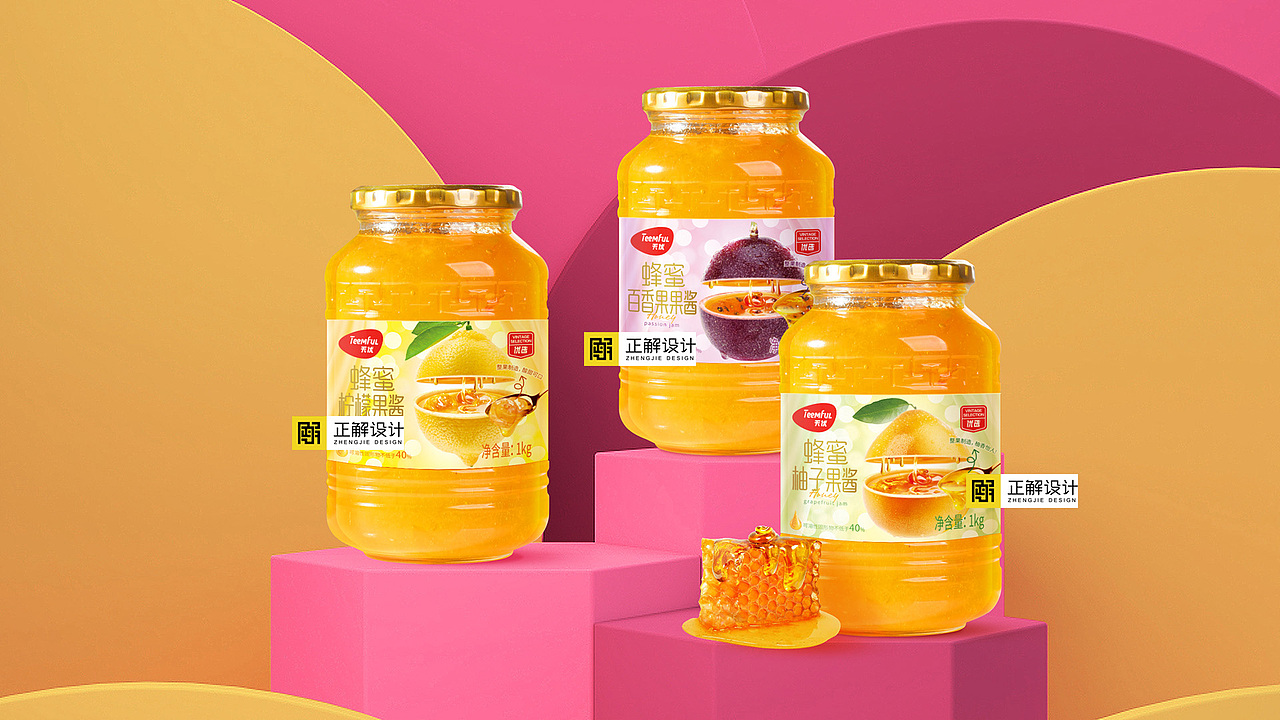 深圳正解×天虹 | 天优蜂蜜一系列果酱包装设计