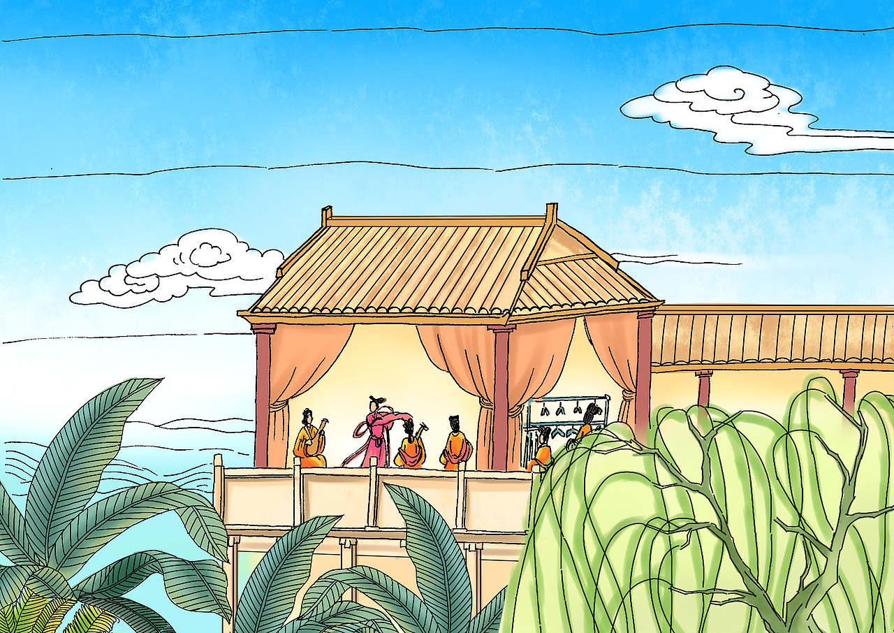 古诗插画（图ZNzY4MjMwNjg=） - 商业插画 - 站酷设计师Koey位移原创素材 - 站酷ZCOOL