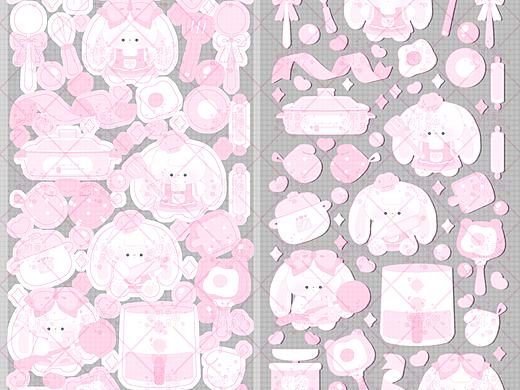 原创贴纸｜咕卡贴纸｜垂耳兔兔第二弹系列