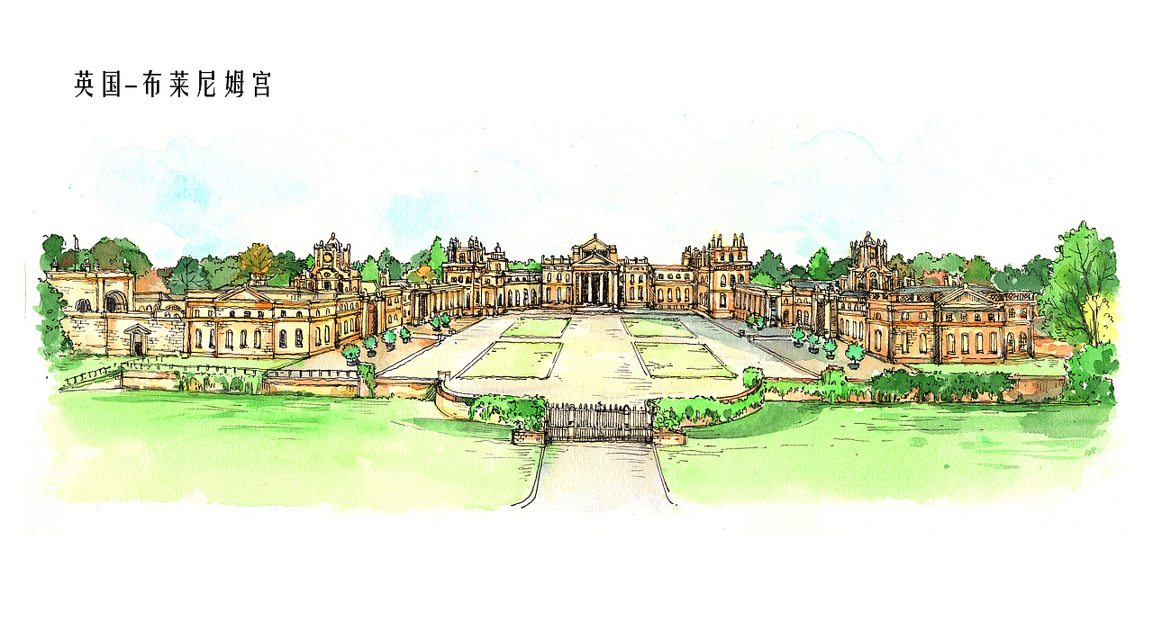 手绘英国 纪念逝去的英国女王