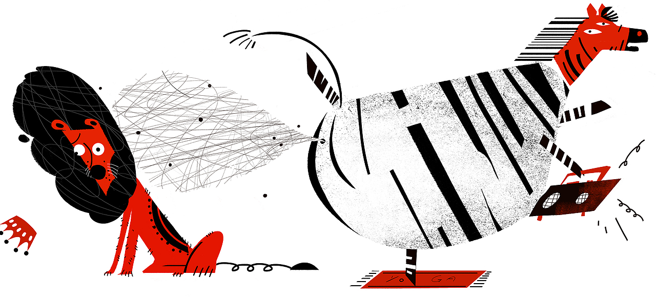 懒惰的狮王（图ZMjg1NTc5OTA0） - 艺术插画 - 站酷设计师東山旭原创素材 - 站酷ZCOOL