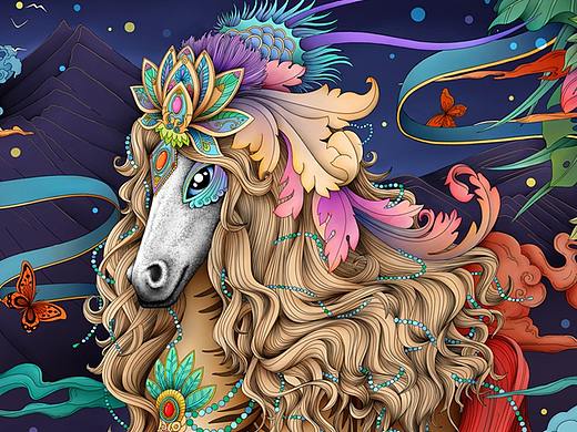 山海经异兽之鹿蜀