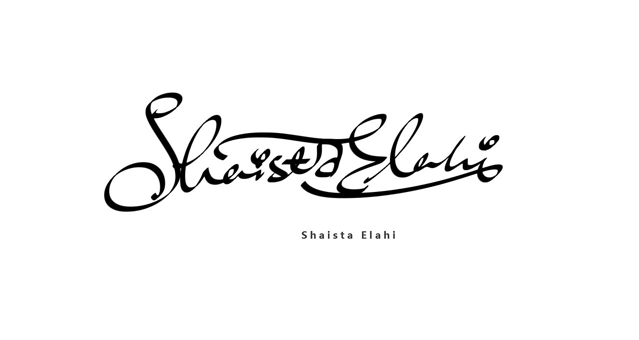 英文签名设计案例丨Shaista Elahi近百种签名设计方案