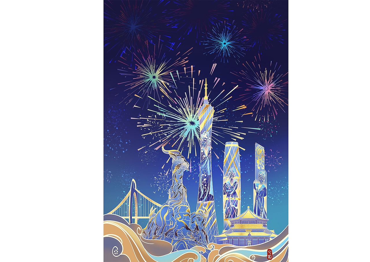 广州粤剧之夜（图ZMjkzNTI5MTYw） - 商业插画 - 站酷设计师画画的寂阳JIYANG原创素材 - 站酷ZCOOL