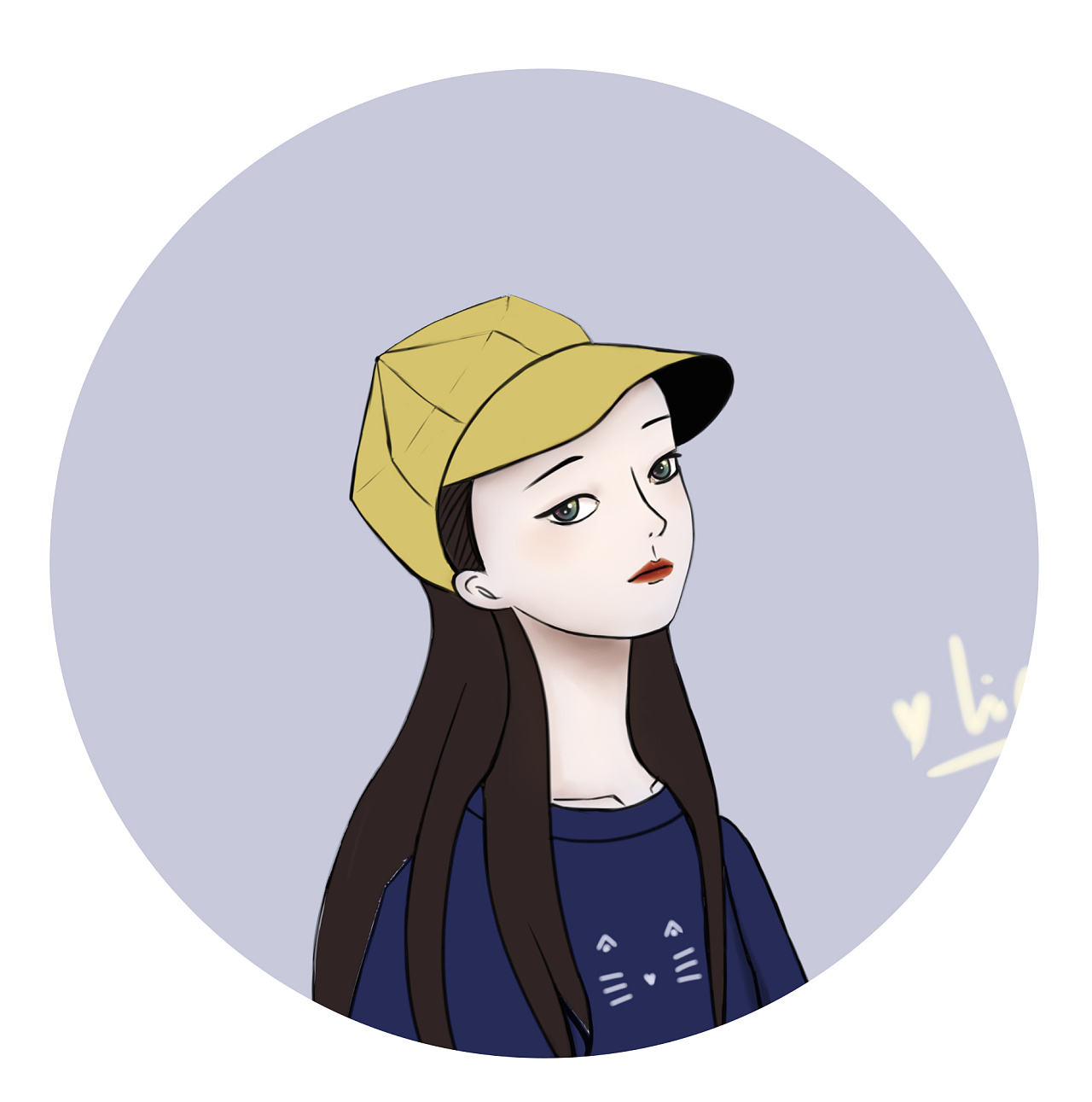 酷酷的戴帽子女生男生厌世风情侣头像|插画|新锐潮流插画|一咚玲子
