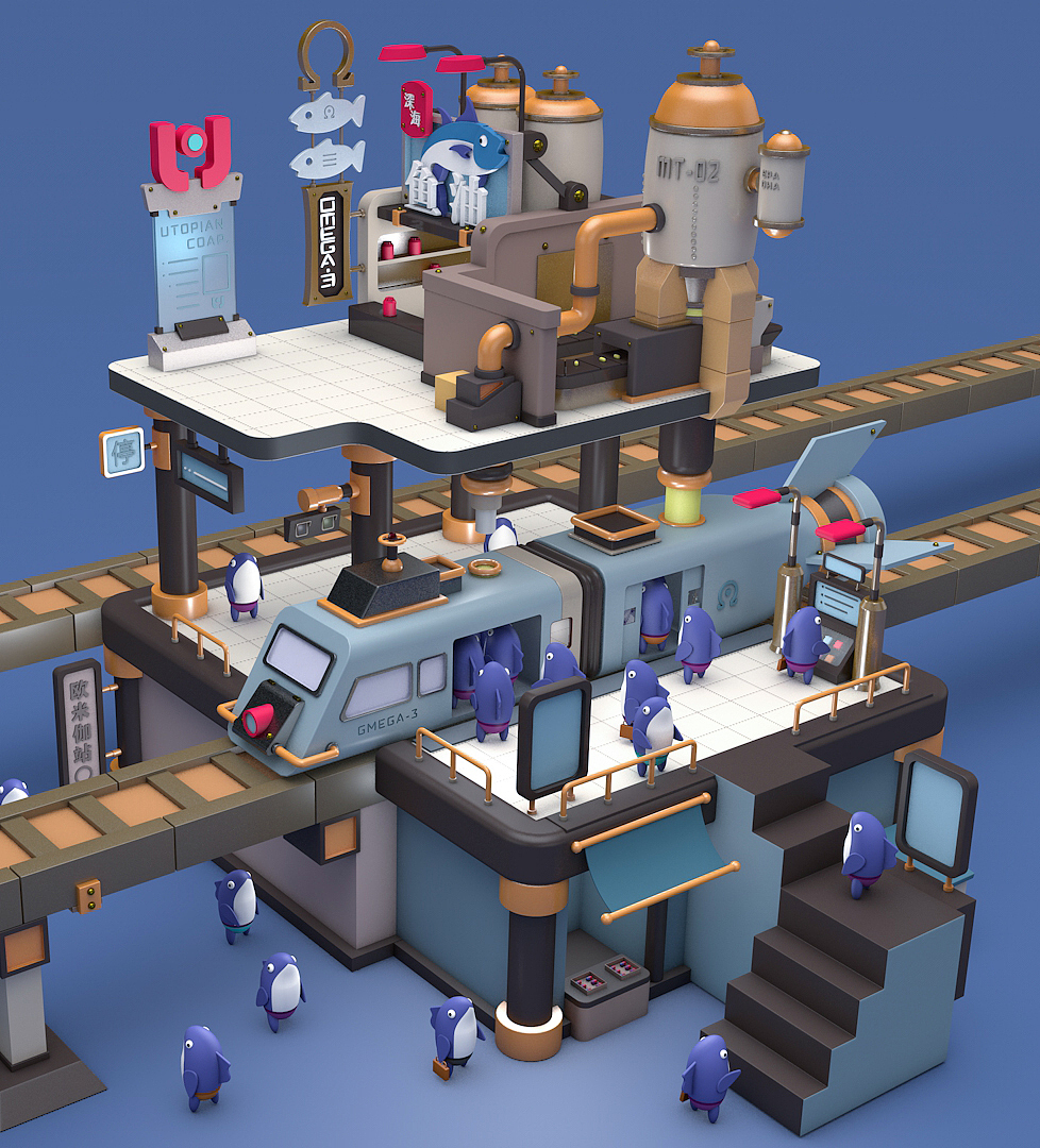 c4d练习作品_mingyieyi-站酷zcool