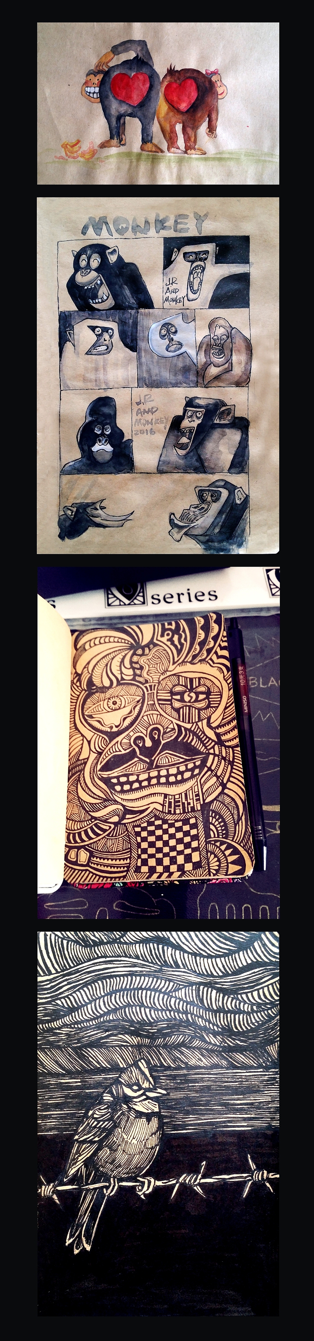 【插画】有一种幸福叫：见啥画啥 走哪画哪（图ZMTU5NDk1ODI4） - 商业插画 - 站酷设计师黑金设计机构原创素材 - 站酷ZCOOL