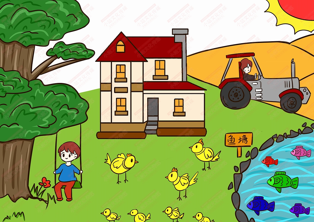 小康中国梦电脑绘画 中国梦绘画电脑绘图作品