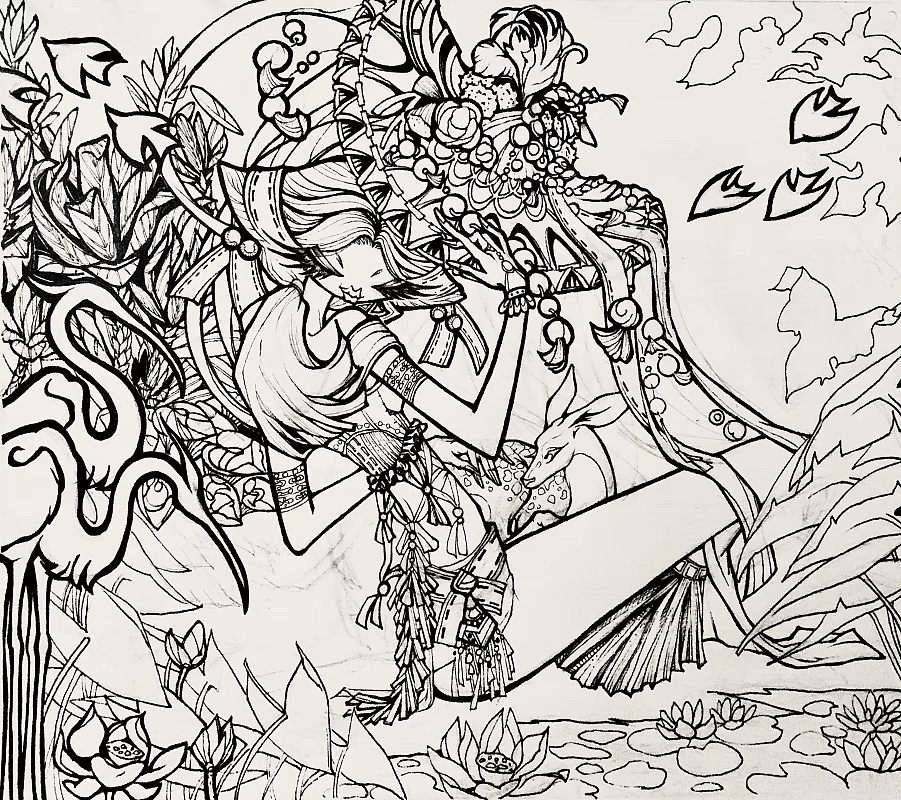 马克笔装饰画+过程（纸绘）（图ZMzQ5NDY1MDEy） - 绘画 - 站酷设计师YYZMI原创素材 - 站酷ZCOOL