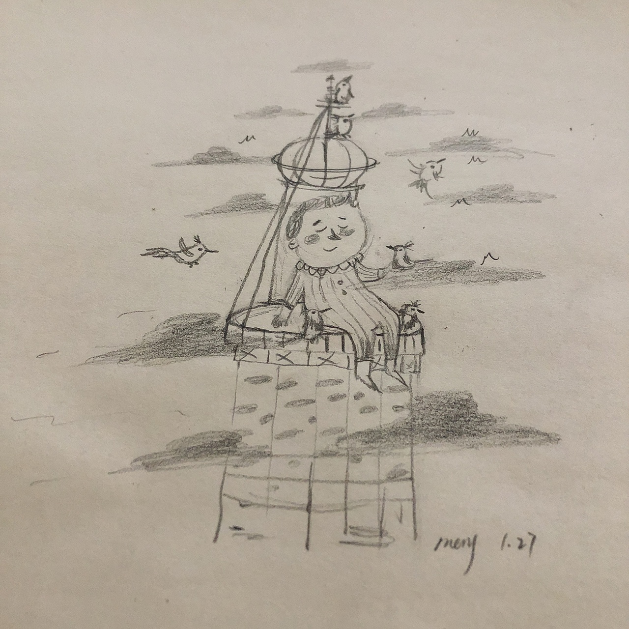 1月临摹小场景（图ZMjQxNzgwMzgw） - 儿童插画 - 站酷设计师李拜天气原创素材 - 站酷ZCOOL