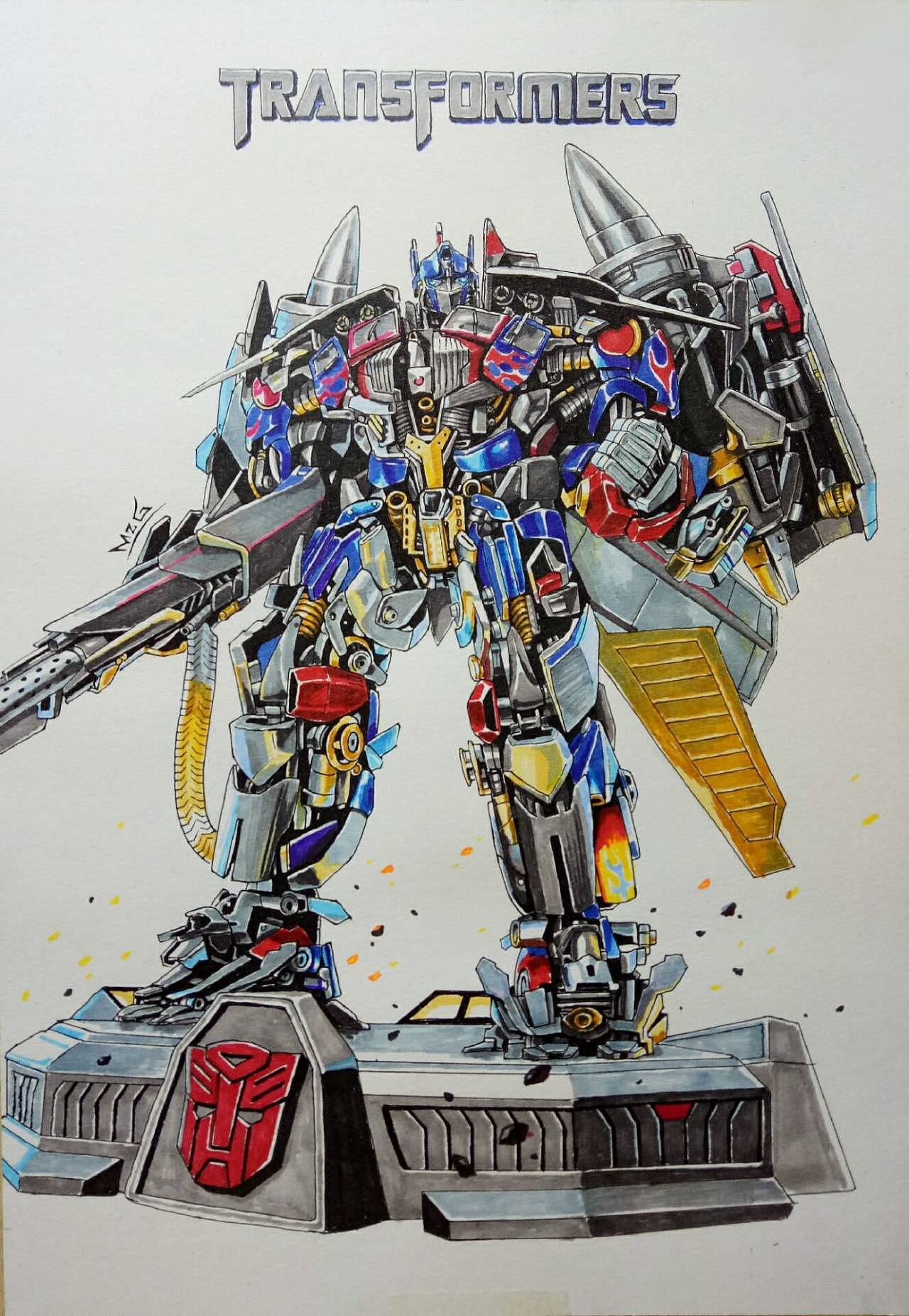 马克笔买不起玩具系列之飞翼擎天柱