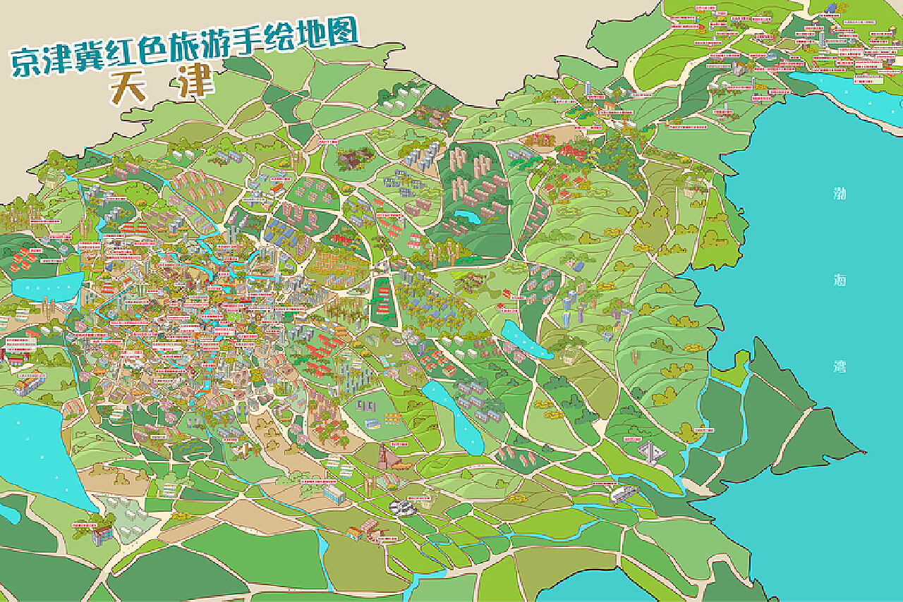 北京-天坛公园 手绘地图|插画|商业插画|度灵因 - 原创作品 - 站酷 (ZCOOL)