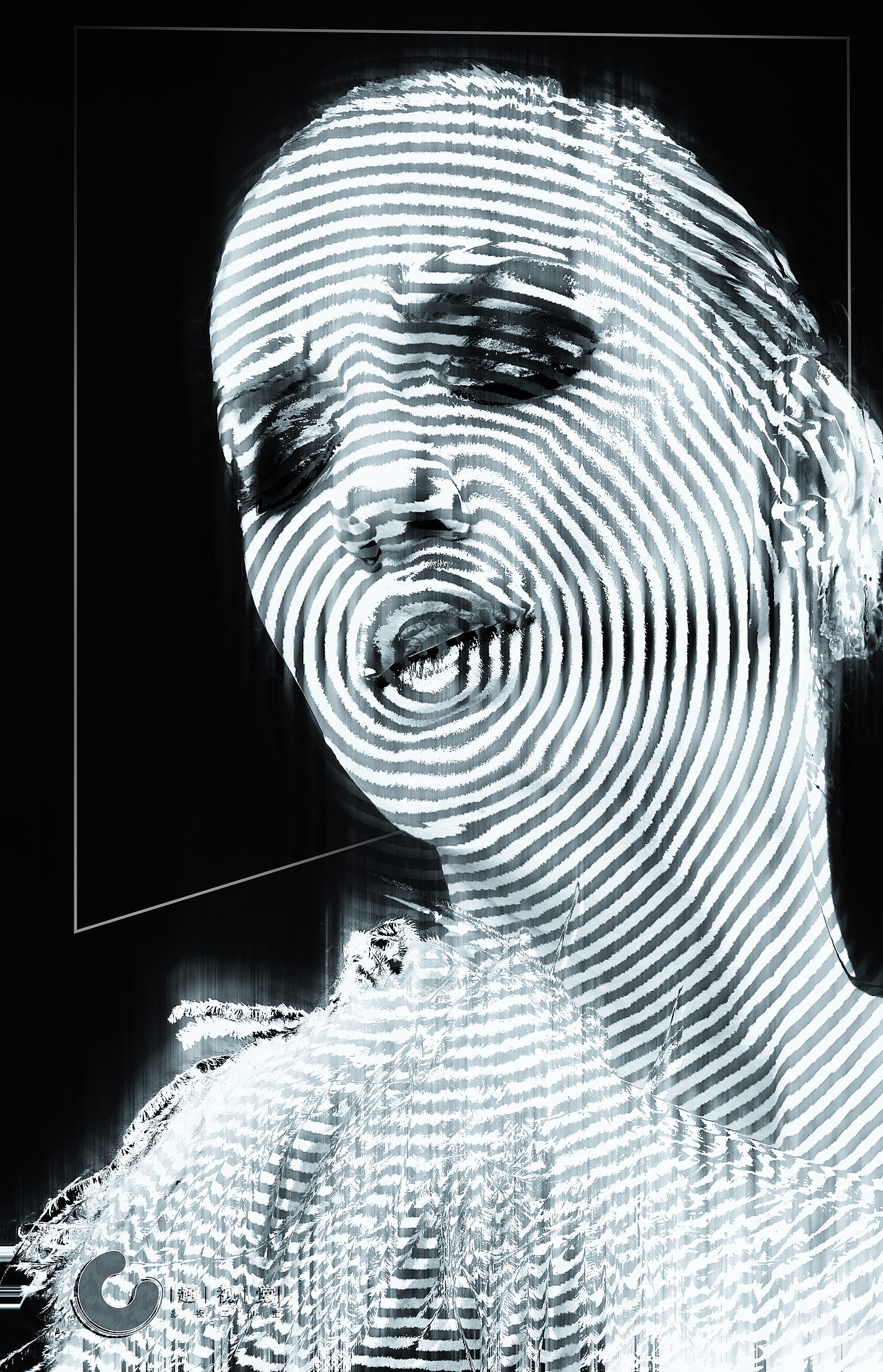 扭曲人像风格海报