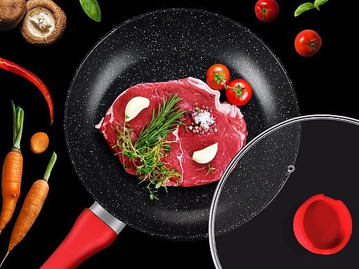 厨房用具煎锅炒锅详情页设计