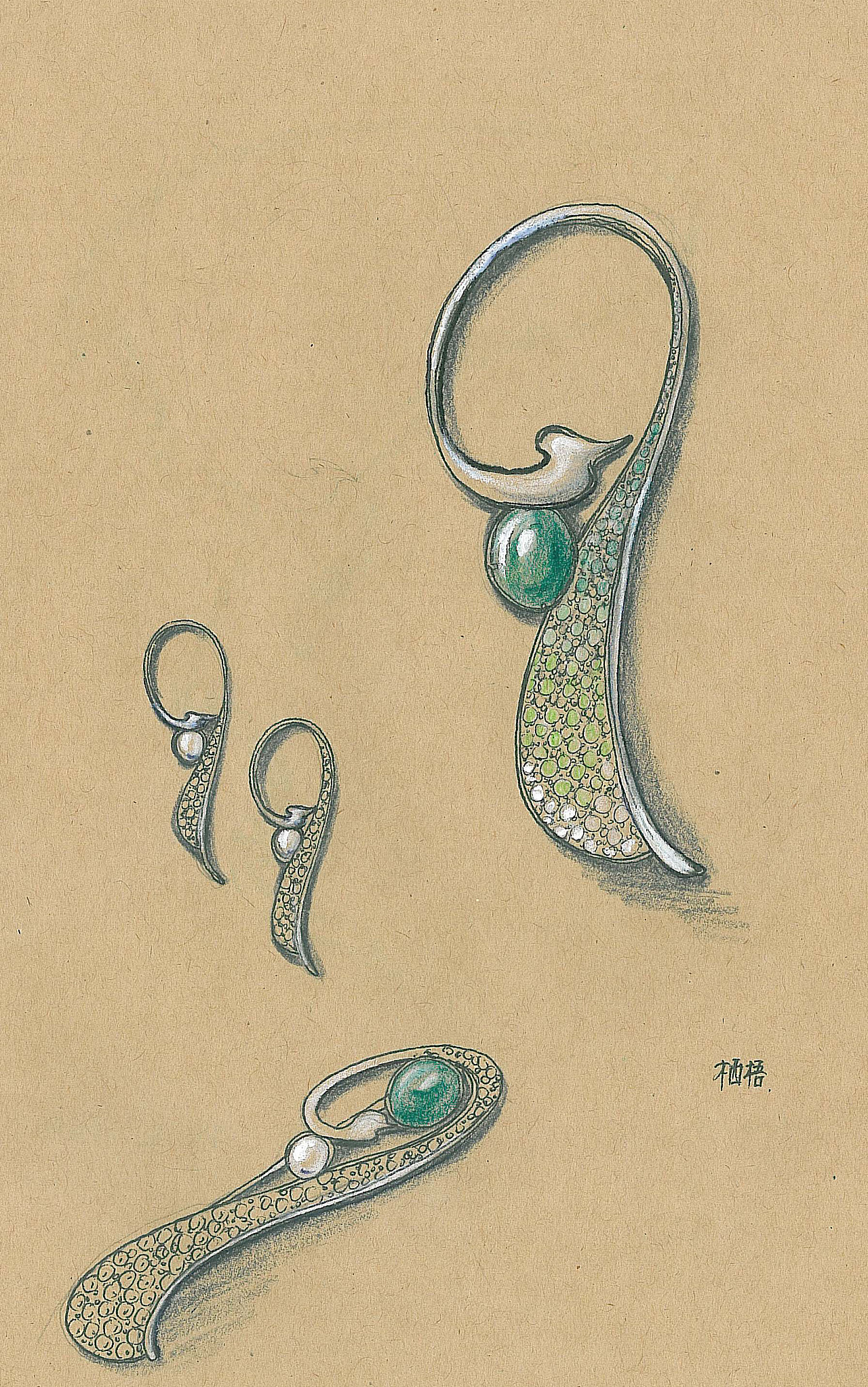 09年毕业前的珠宝设计草图（图ZNTUwMTQ0） - 首饰设计 - 站酷设计师珠宝设计刘付秋婷原创素材 - 站酷ZCOOL