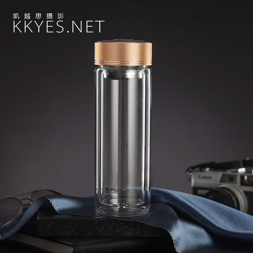 玻璃水杯 双层玻璃杯 茶杯 杯子 静物拍摄 产品摄影