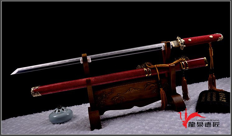 德匠堂宝剑龙泉刀剑中款镂空装经典唐刀dj3289
