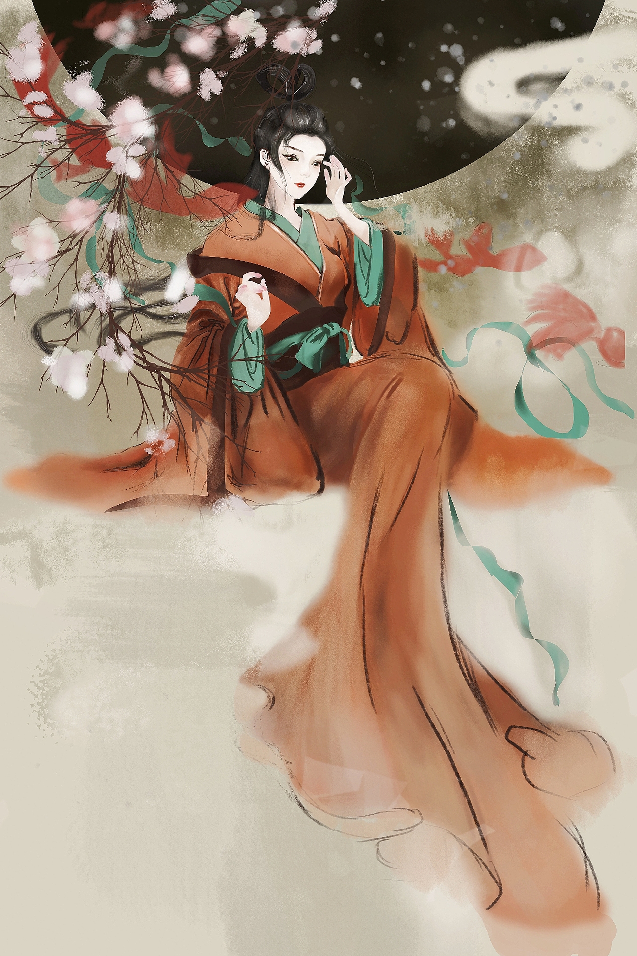 古风插画人物（图ZMjIwMTg1NTMy） - 创作习作 - 站酷设计师小顾豆儿哟原创素材 - 站酷ZCOOL