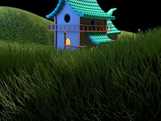 【C4D】爆肝12小時(shí)做的小房子，住里面是什么感覺？（個(gè)人主頁-ZNDc3NzM2MTY=） - 動(dòng)畫片 - 站酷設(shè)計(jì)師忙著拍照原創(chuàng)素材 - 站酷ZCOOL
