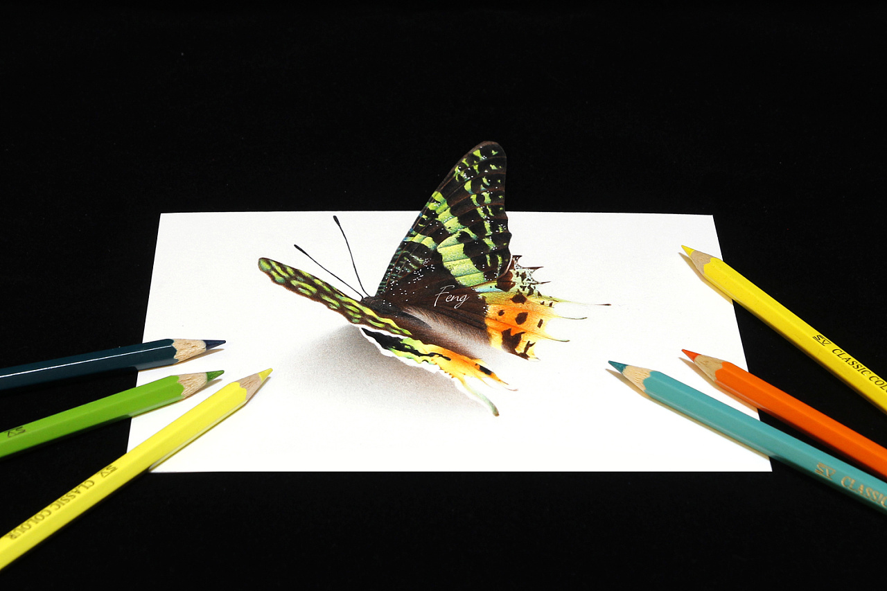 彩铅手绘——3D立体画（合集多图）|纯艺术|彩铅|面包超人zZ - 原创作品 - 站酷 (ZCOOL)