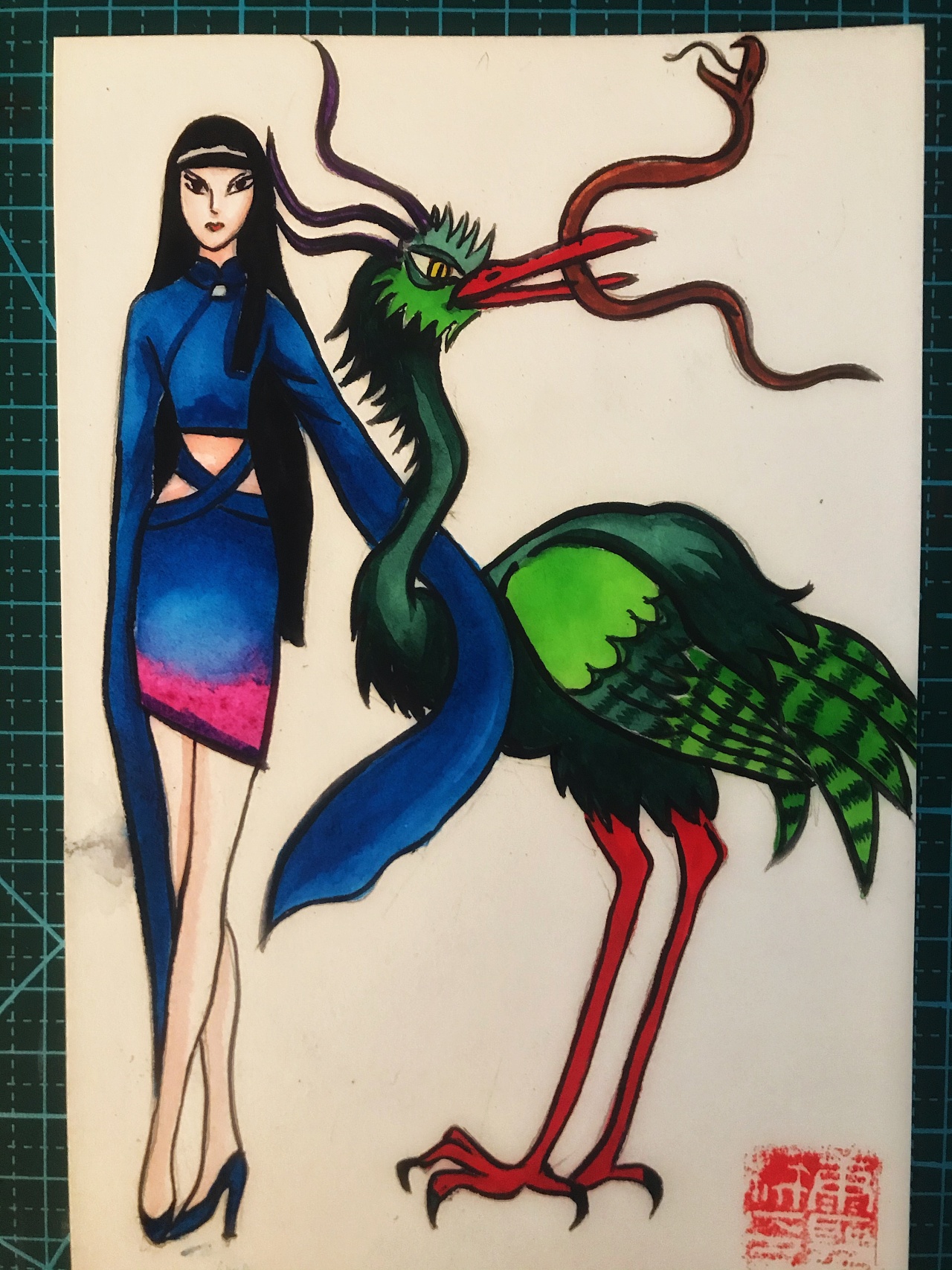 山海经之鸩鸟|插画|创作习作|康茶茶 - 原创作品 - 站酷 (zcool)