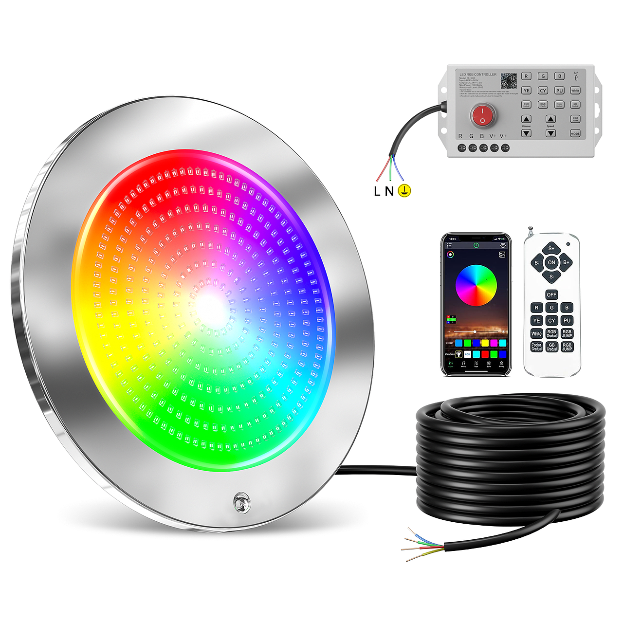 泳池灯建模渲染亚马逊主图高级A+（图ZMzYzMTY5MDA4） - 电商 - 站酷设计师蓝涂设计原创素材 - 站酷ZCOOL